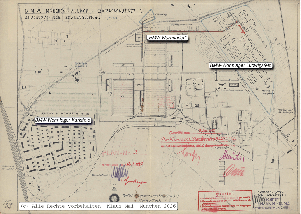 BMW-Bauantrag Wohnlager Ludwigsfeld Entwässerung 